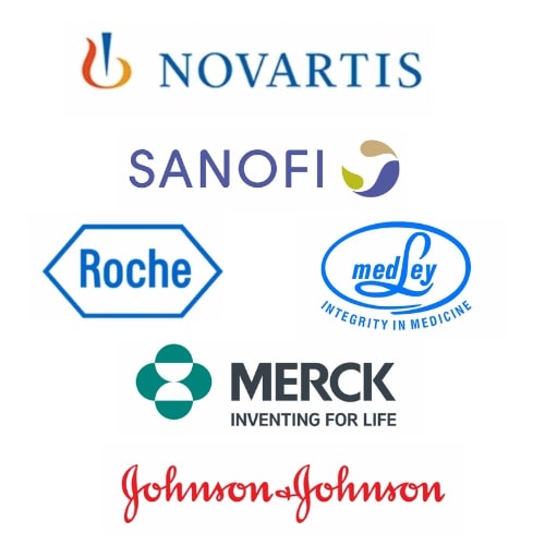 Sanofi Novartis Roche Medley Pharma Johnson & Johnson 